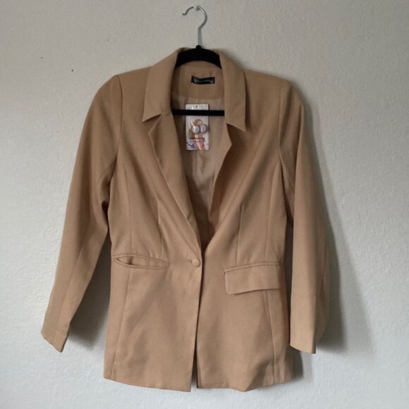 Pretty Garden Tan Casual Blazer Size XS - Picture 2 of 5